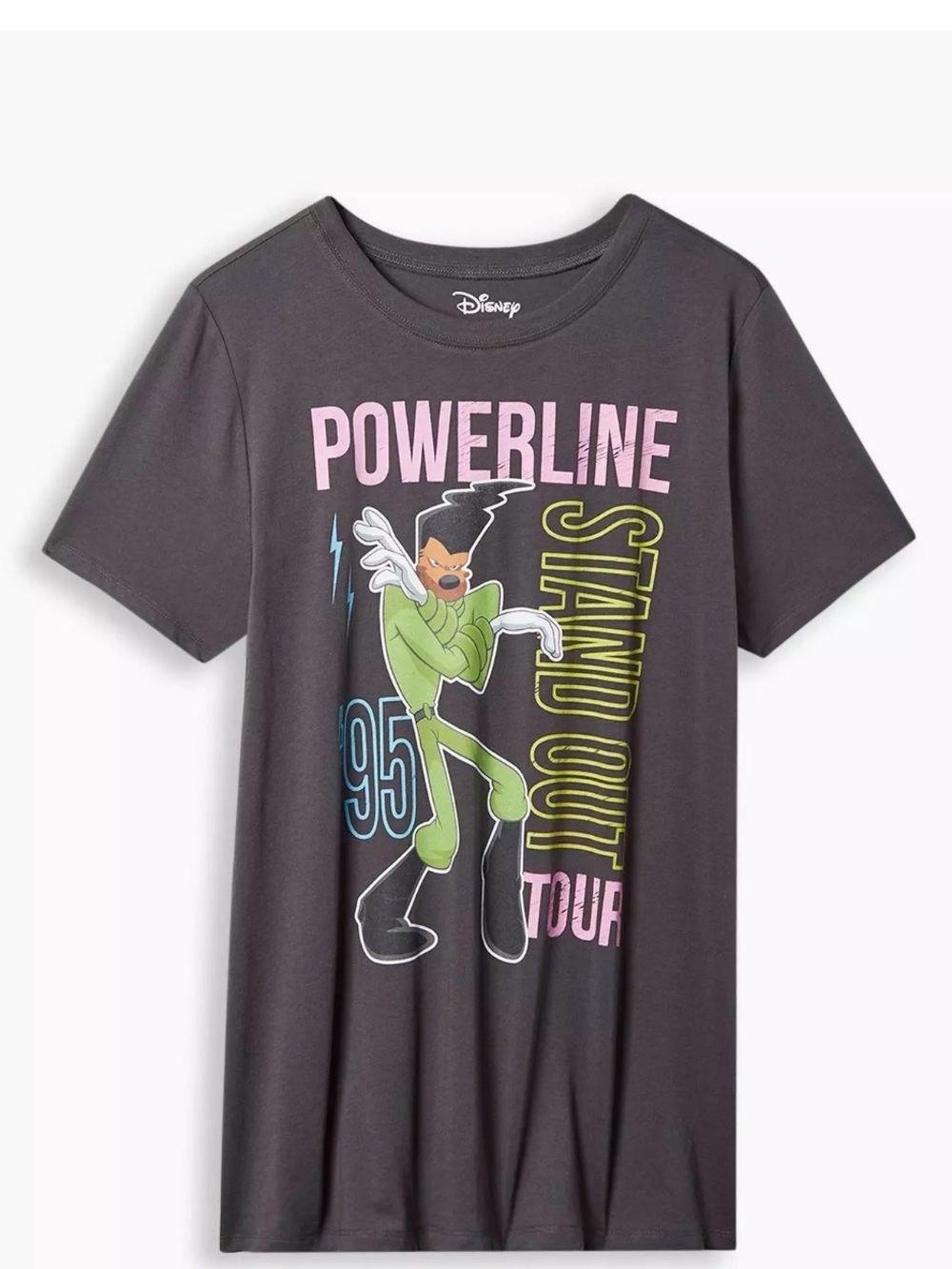 Disney torrid  Graphic Tee - Charcoal with Multicolor Print 3x
